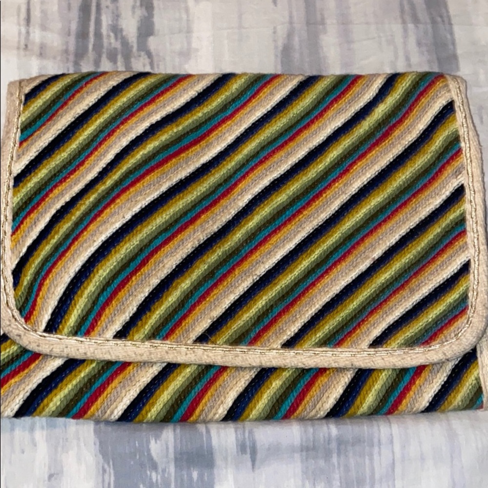 Cute Multicolored Woven Clutch